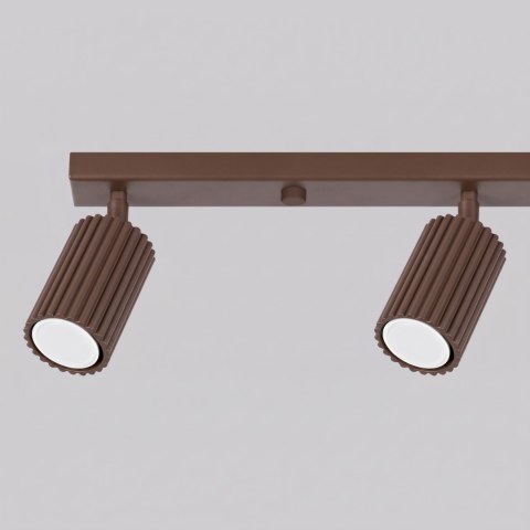 Sollux Lighting Plafon KARBON 4L brązowy