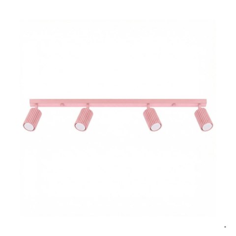 Sollux Lighting Plafon KARBON 4L różowy