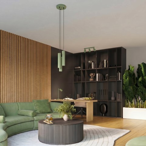Sollux Lighting Plafon KARBON 4L szałwiowy