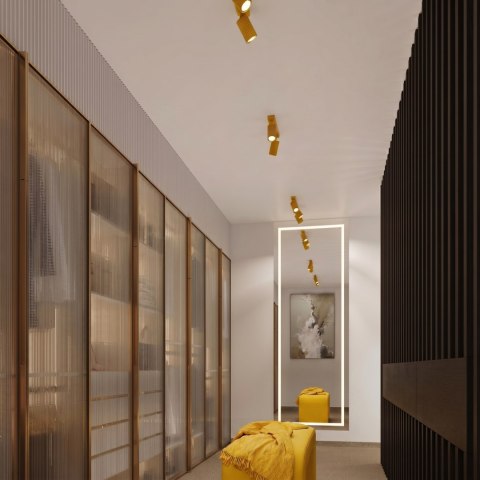 Sollux Lighting Plafon KARBON 4L żółty