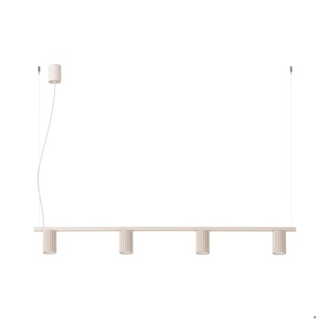 Sollux Lighting Żyrandol KARBON 4 beżowa