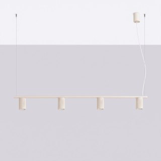 Sollux Lighting Żyrandol KARBON 4 beżowa