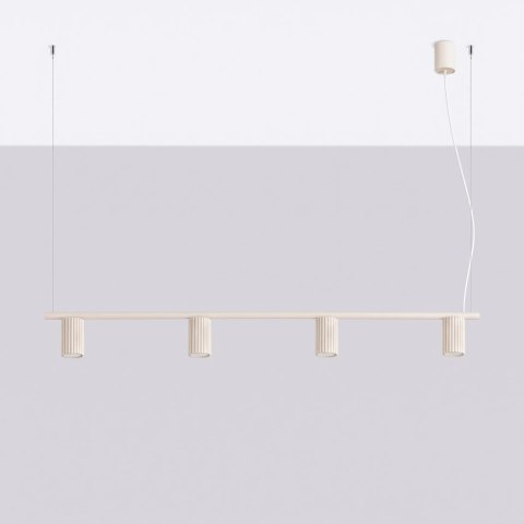 Sollux Lighting Żyrandol KARBON 4 beżowa