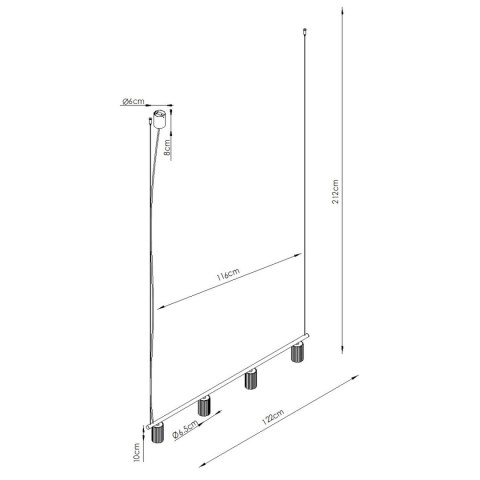 Sollux Lighting Żyrandol KARBON 4 beżowa