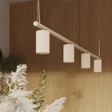 Sollux Lighting Żyrandol KARBON 4 beżowa