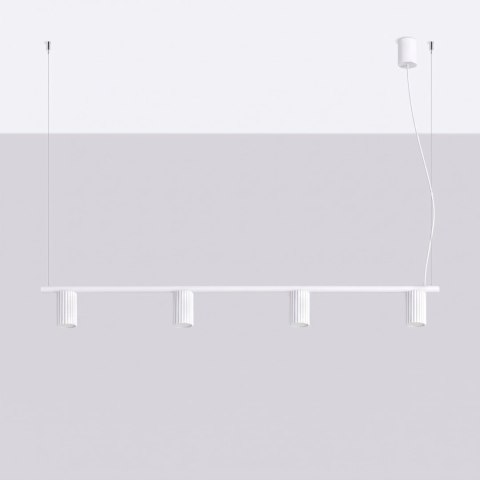 Sollux Lighting Żyrandol KARBON 4 biała
