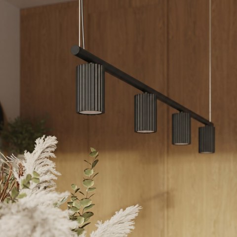 Sollux Lighting Żyrandol KARBON 4 czarna