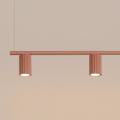Sollux Lighting Żyrandol KARBON 4 ochra czerwona