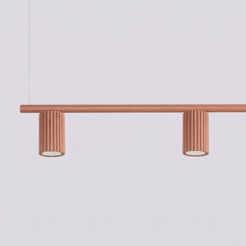 Sollux Lighting Żyrandol KARBON 4 ochra czerwona