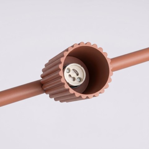 Sollux Lighting Żyrandol KARBON 4 ochra czerwona