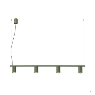 Sollux Lighting Żyrandol KARBON 4 zielona oliwka