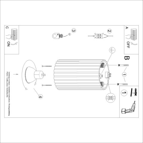 Sollux Lighting Plafon KARBON 10 brązowy