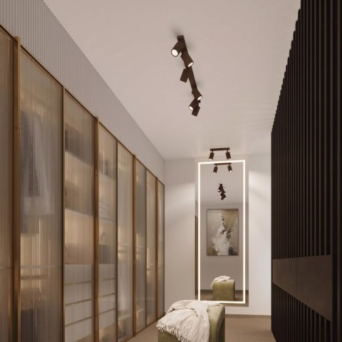 Sollux Lighting Plafon KARBON 10 brązowy