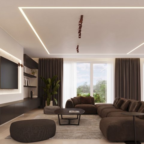 Sollux Lighting Kinkiet RING brązowy