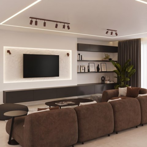 Sollux Lighting Kinkiet RING brązowy