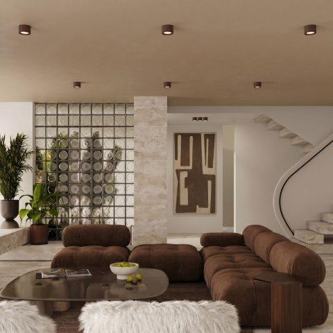 Sollux Lighting Plafon MODO 1 brązowy Gx53