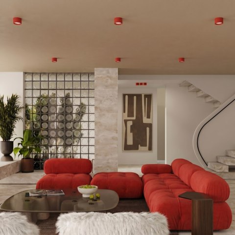 Sollux Lighting Plafon MODO 1 czerwony Gx53
