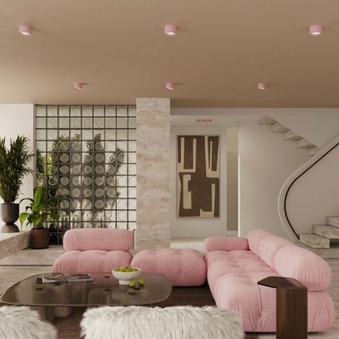 Sollux Lighting Plafon MODO 1 różowy Gx53