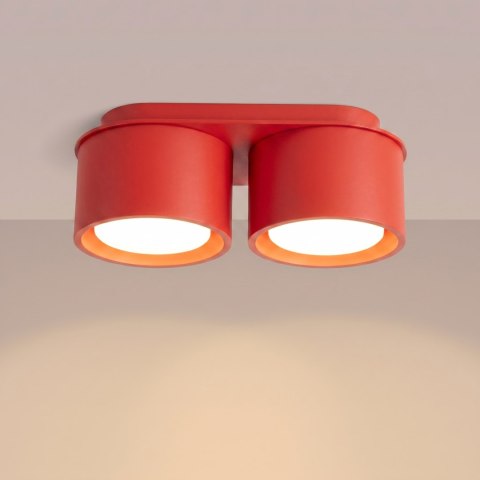 Sollux Lighting Plafon MODO 2 czerwony Gx53