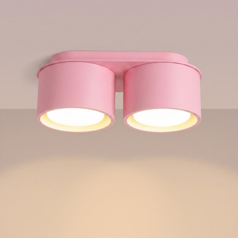 Sollux Lighting Plafon MODO 2 różowy Gx53