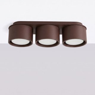 Sollux Lighting Plafon MODO 3 brązowy Gx53