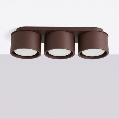 Sollux Lighting Plafon MODO 3 brązowy Gx53