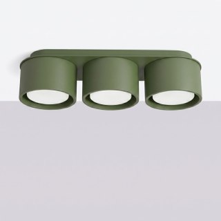 Sollux Lighting Plafon MODO 3 zielona oliwka Gx53
