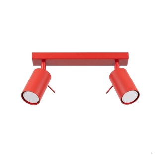 Sollux Lighting Plafon RING 2 czerwony