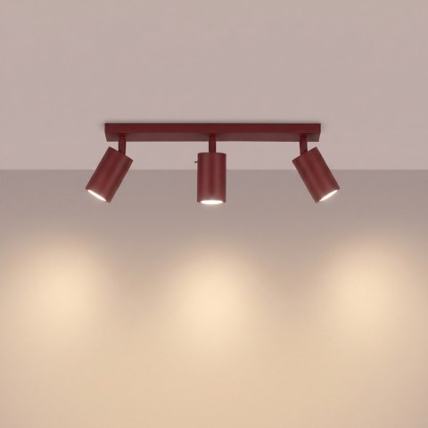 Sollux Lighting Plafon RING 3L burgund