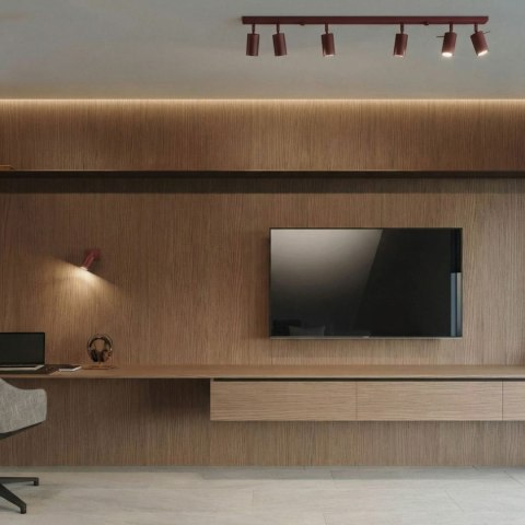 Sollux Lighting Plafon RING 3L burgund