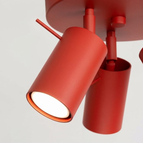 Sollux Lighting Plafon RING 3P czerwony