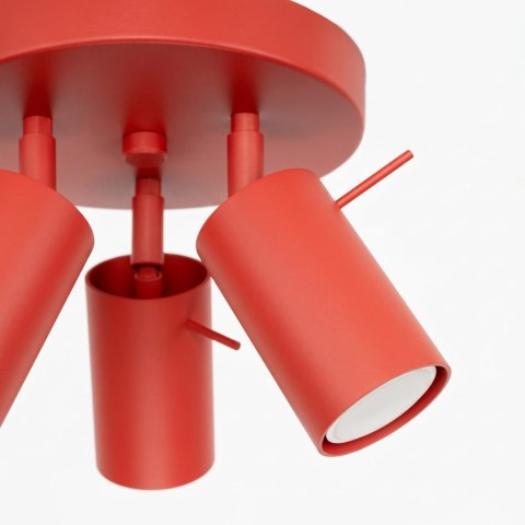Sollux Lighting Plafon RING 3P czerwony