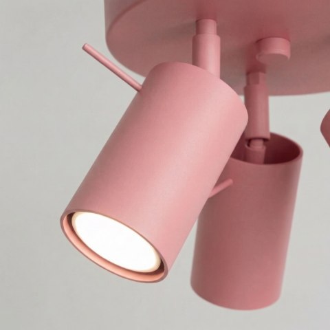 Sollux Lighting Plafon RING 3P różowy