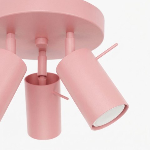 Sollux Lighting Plafon RING 3P różowy