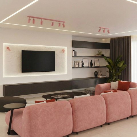 Sollux Lighting Plafon RING 3P różowy
