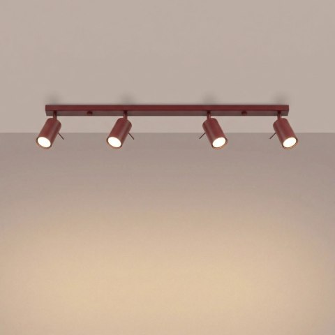 Sollux Lighting Plafon RING 4L burgund