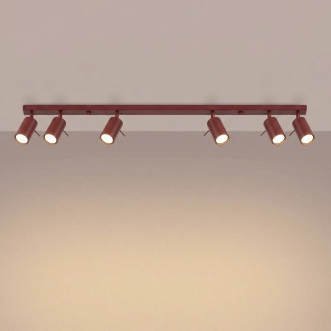 Sollux Lighting Plafon RING 6L burgund