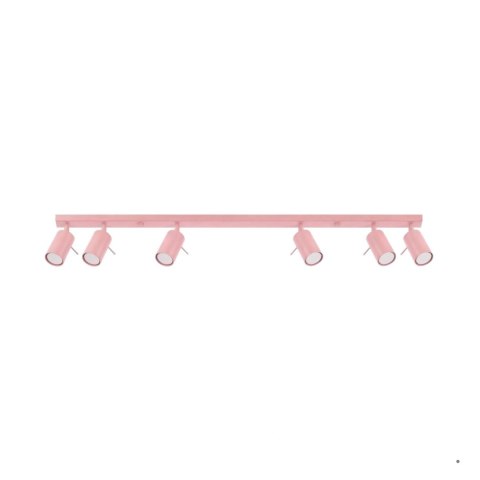 Sollux Lighting Plafon RING 6L różowy