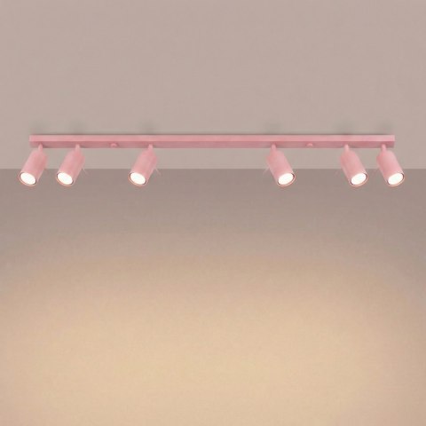 Sollux Lighting Plafon RING 6L różowy
