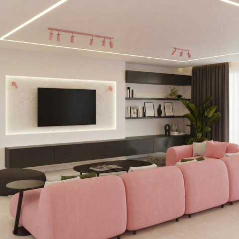 Sollux Lighting Plafon RING 6L różowy