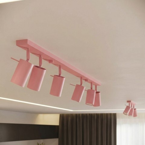 Sollux Lighting Plafon RING 6L różowy