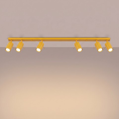 Sollux Lighting Plafon RING 6L żółty