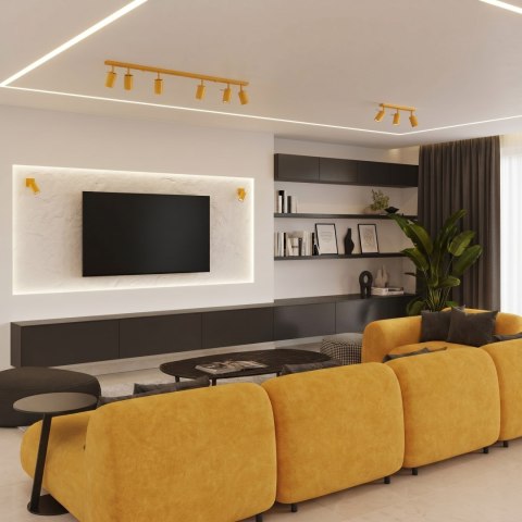 Sollux Lighting Plafon RING 6L żółty