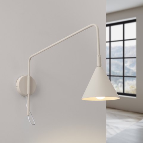 Sollux Lighting Kinkiet NOX 1 beżowy z włącznikiem