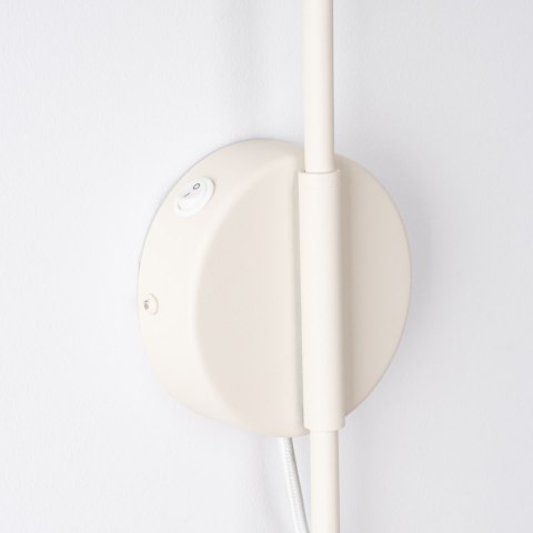Sollux Lighting Kinkiet NOX 1 beżowy z włącznikiem