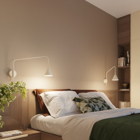 Sollux Lighting Kinkiet NOX 1 beżowy z włącznikiem