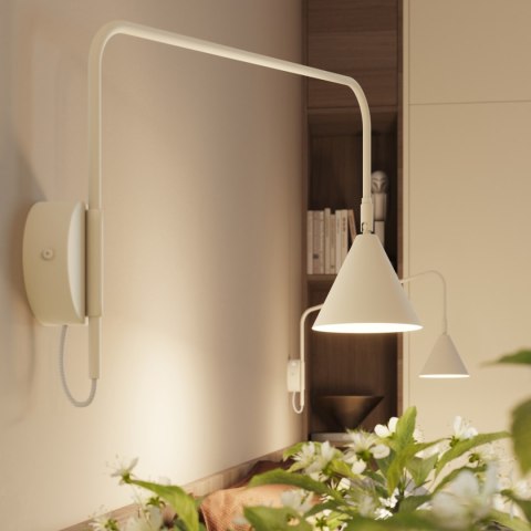 Sollux Lighting Kinkiet NOX 1 beżowy z włącznikiem