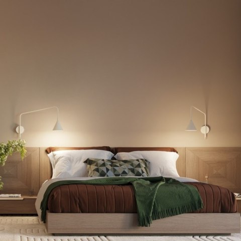 Sollux Lighting Kinkiet NOX 1 beżowy z włącznikiem