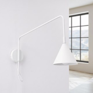 Sollux Lighting Kinkiet NOX 1 biały z włącznikiem