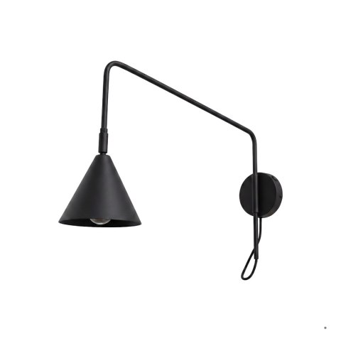 Sollux Lighting Kinkiet NOX 1 czarny z włącznikiem